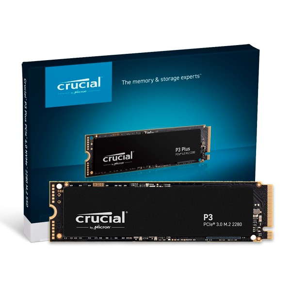 Disco Solido Nvme 1tb Pcie 3.0 M.2 2280 Crucial P3 3500 Mbps
